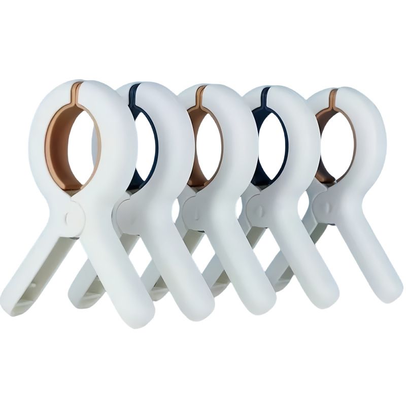 12 PCS Plastic Clothespins Heavy Duty Clothes Pins Windproof Clamps Beach Blankets Clothes Pegs with Strong Anti-Rust Springs, Blankets to Dry on Clothesline Hanging Rack Quilt Drying Clip for Laundy