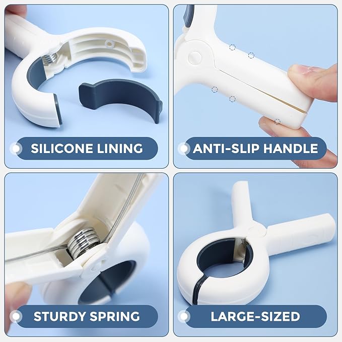 12 PCS Plastic Clothespins Heavy Duty Clothes Pins Windproof Clamps Beach Blankets Clothes Pegs with Strong Anti-Rust Springs, Blankets to Dry on Clothesline Hanging Rack Quilt Drying Clip for Laundy