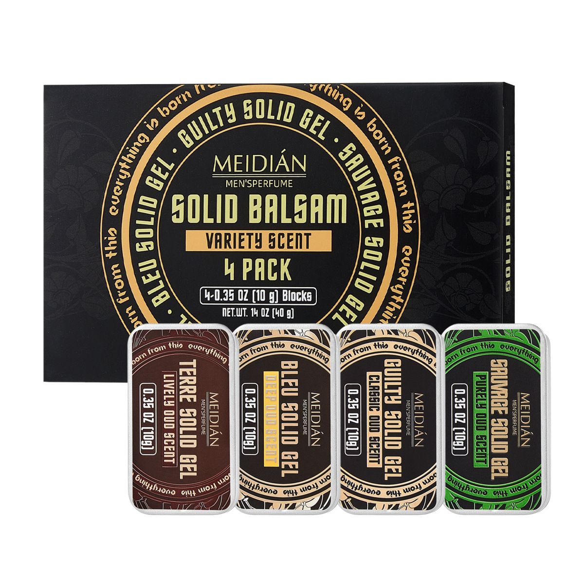 Solid Perfume,Men's Perfume,4-Piece Men's Solid Cologne,Unique Fragrance, Lasting Fragrance, Easy To Carry And Travel, Travel Wax Balm Cologne Suitable For Birthday And Important Holiday Gifts