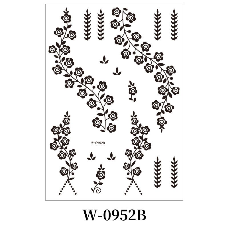 Temporary Tattoo Waterproof Fun Fake Body Art Arm Sketch Scar Sticker Sexy Tattoo Set Beautiful Exquisite 3D Realistic Flowers, Abdominate, Chest, Waist and Back Applied Fake Tattoo for Women Men