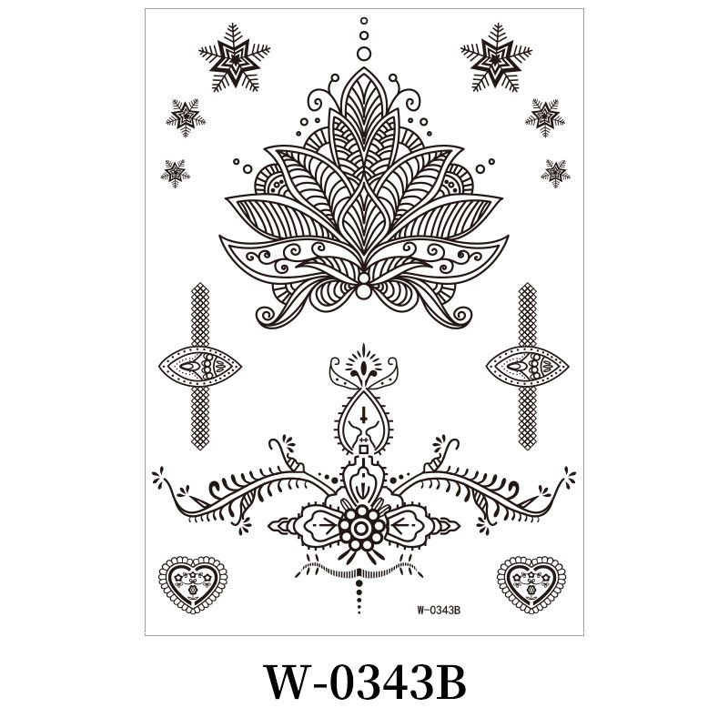 Temporary Tattoo Waterproof Fun Fake Body Art Arm Sketch Scar Sticker Sexy Tattoo Set Beautiful Exquisite 3D Realistic Flowers, Abdominate, Chest, Waist and Back Applied Fake Tattoo for Women Men