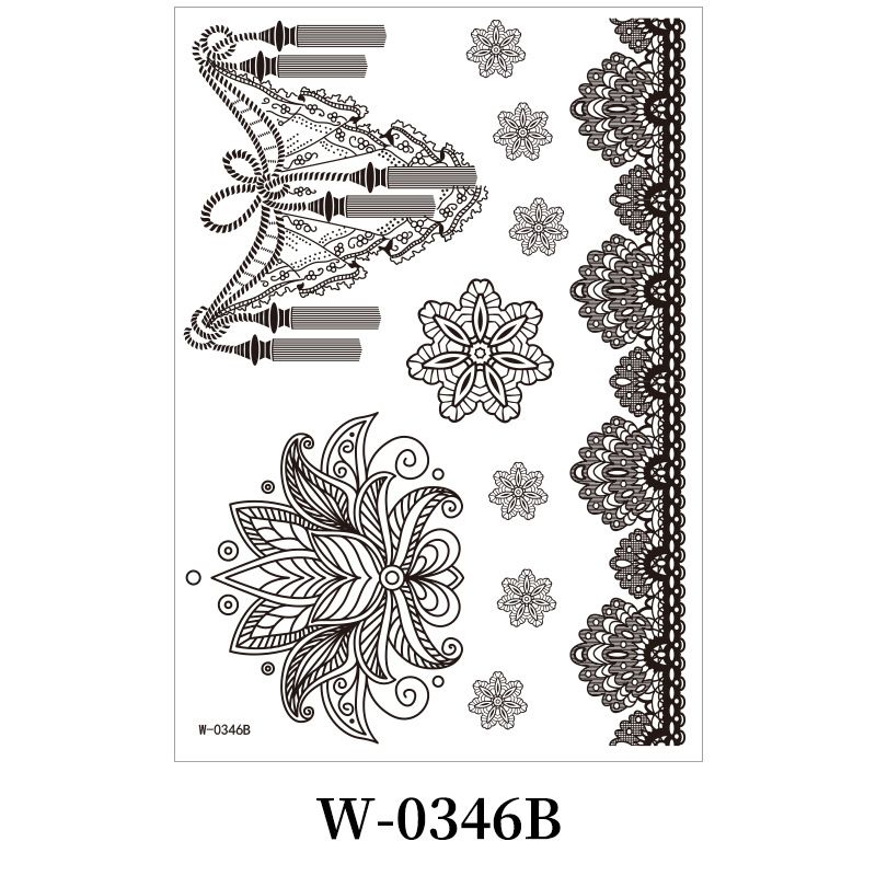 Temporary Tattoo Waterproof Fun Fake Body Art Arm Sketch Scar Sticker Sexy Tattoo Set Beautiful Exquisite 3D Realistic Flowers, Abdominate, Chest, Waist and Back Applied Fake Tattoo for Women Men