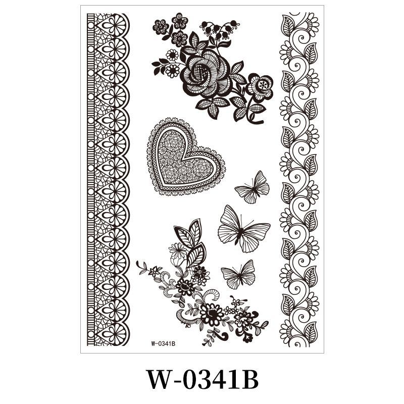 Temporary Tattoo Waterproof Fun Fake Body Art Arm Sketch Scar Sticker Sexy Tattoo Set Beautiful Exquisite 3D Realistic Flowers, Abdominate, Chest, Waist and Back Applied Fake Tattoo for Women Men