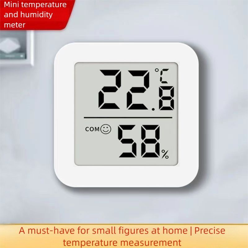 2 Pack Mini Digital Hygrometer Thermometer Gauge, Indoor Outdoor Temperature Humidity Meter Indoor Thermometer Hygrometer LCD Display for Greenhouse, Reptile, Humidors, Cellar, Office, Baby room