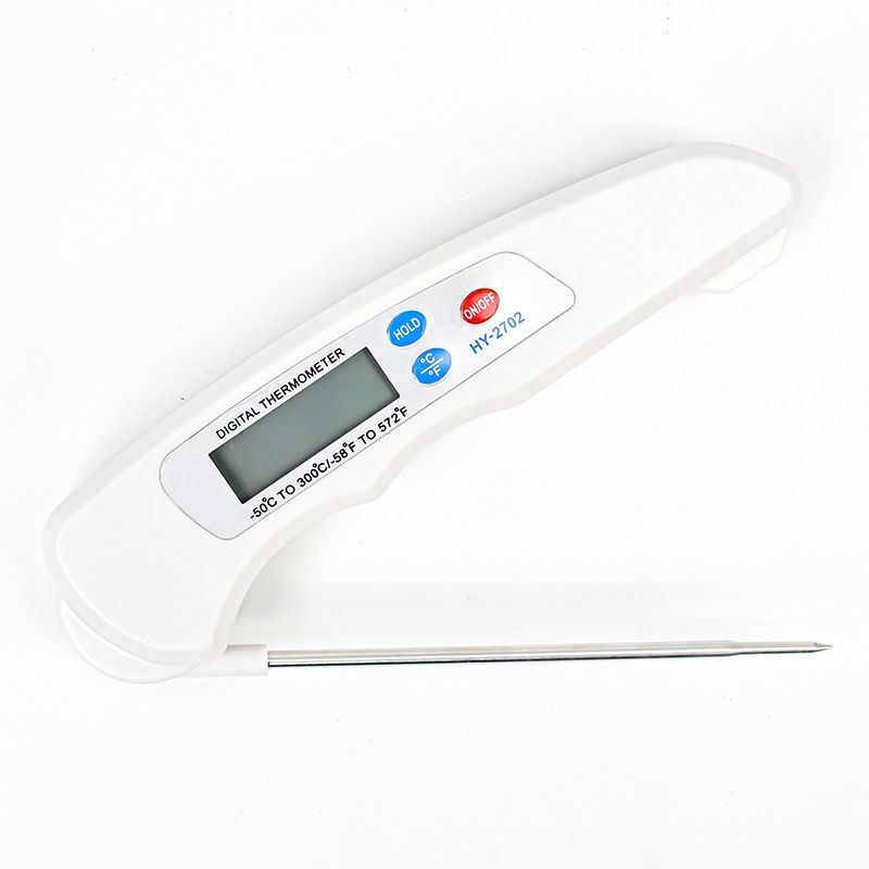 Digital Meat Thermometer for Milk, Bath Water, Deep Fry, Cooking Food, BBQ Grill, Smoker, Oil, Fry Candy, Auto off Calibration with Foldable Probe Instant Read Thermometer Gifts for Men and mom