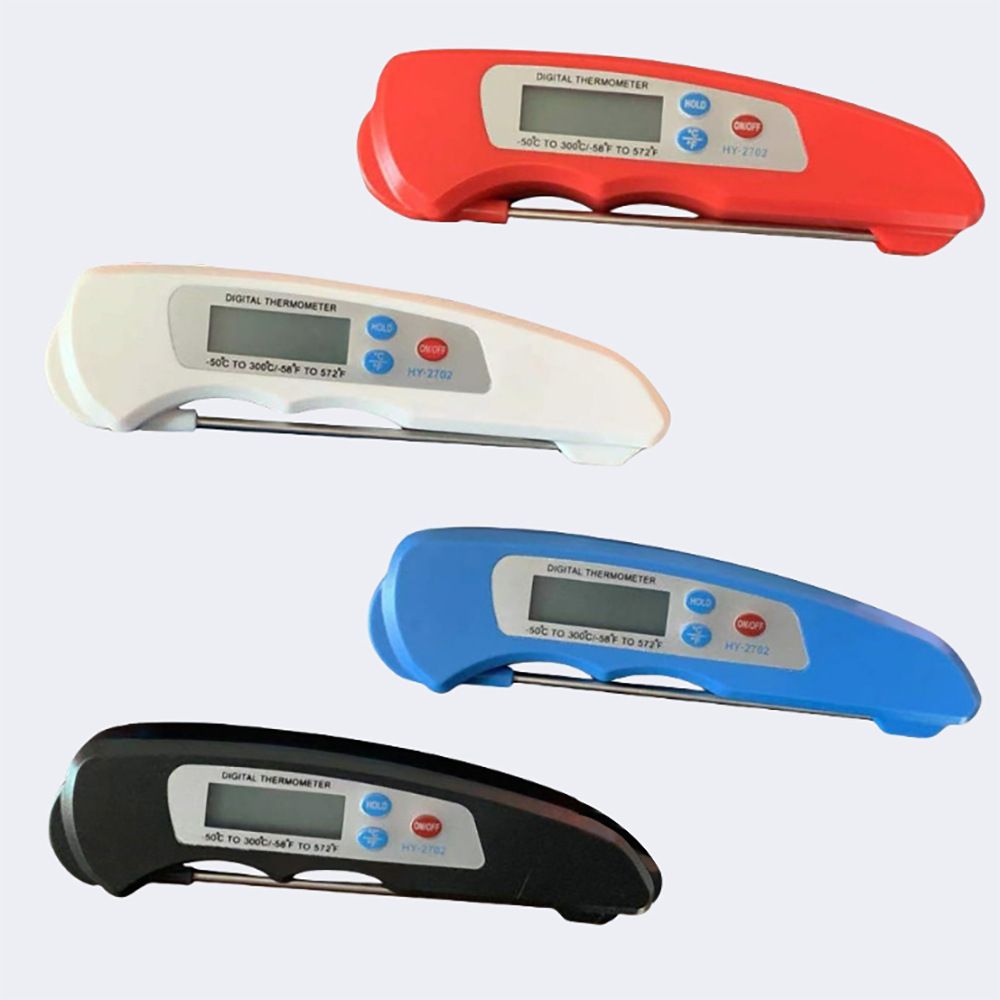 Digital Meat Thermometer for Milk, Bath Water, Deep Fry, Cooking Food, BBQ Grill, Smoker, Oil, Fry Candy, Auto off Calibration with Foldable Probe Instant Read Thermometer Gifts for Men and mom