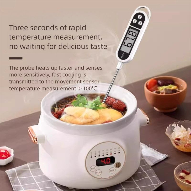 Digital Instant Read Meat Thermometer Kitchen Cooking Food Candy Thermometer for Milk Yogurt Oil Deep Fry BBQ Grill Smoker shower multipurpose Thermometer