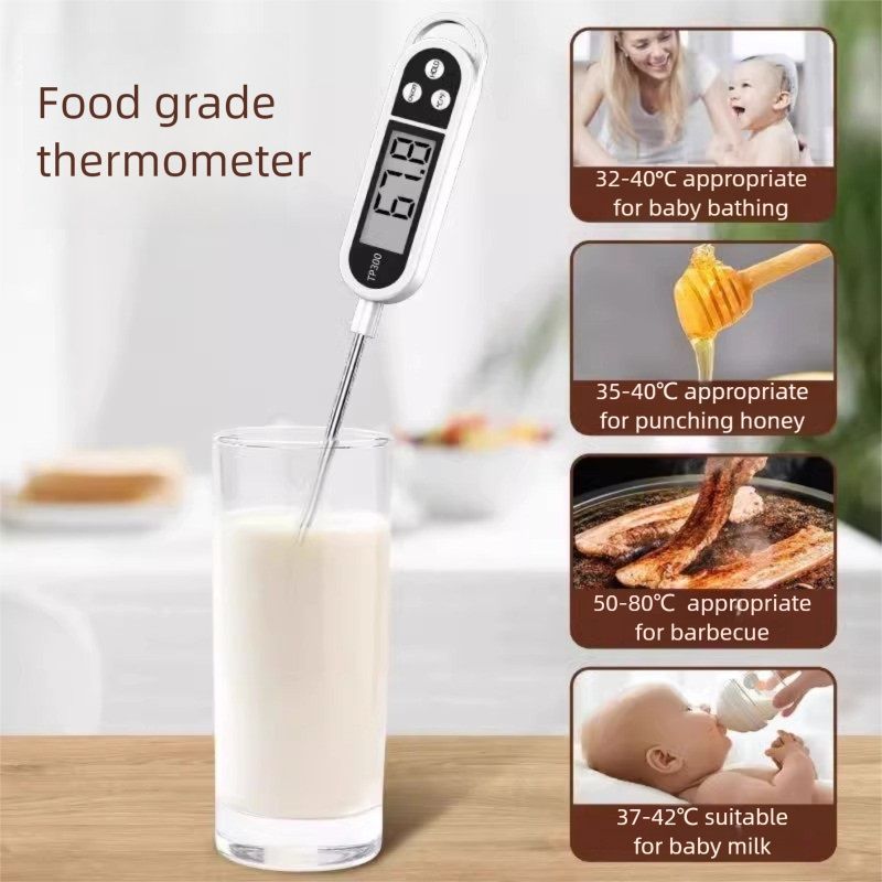 Digital Instant Read Meat Thermometer Kitchen Cooking Food Candy Thermometer for Milk Yogurt Oil Deep Fry BBQ Grill Smoker shower multipurpose Thermometer