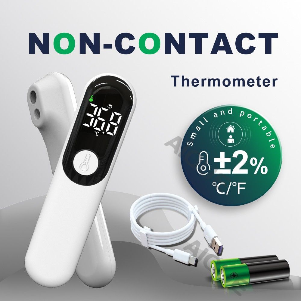 No-Touch Forehead Thermometer for Adults, Kids, Babies Gentle Digital Thermometer with Professional Accuracy Quiet Vibration Feedback, Digital Large LED Digits, Easy to Use for Home & Nurses