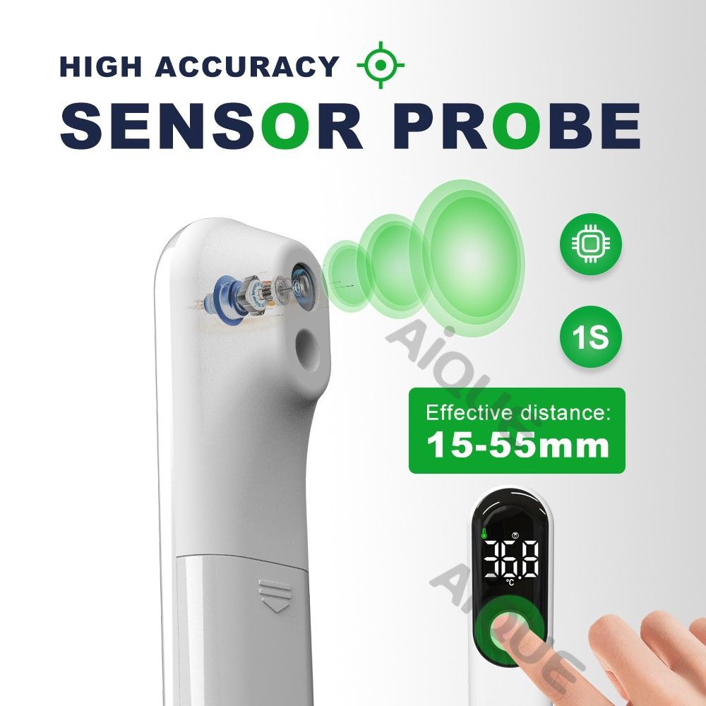No-Touch Forehead Thermometer for Adults, Kids, Babies Gentle Digital Thermometer with Professional Accuracy Quiet Vibration Feedback, Digital Large LED Digits, Easy to Use for Home & Nurses