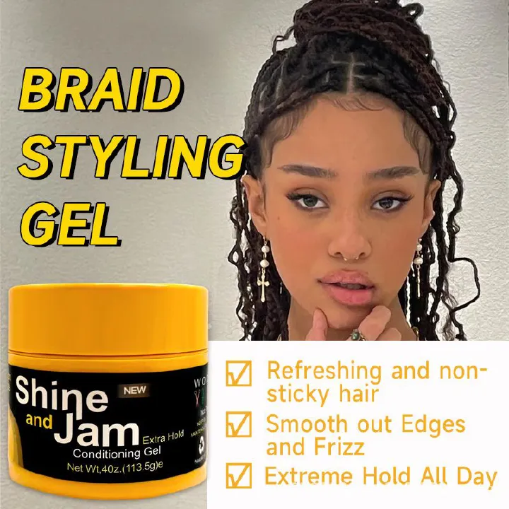 AllDay Locks Braid Gel High Shine Extreme Hold Edge Fixer, Non-Greasy Gel Formula Frizz & Flake-Free Edge Control Great for Taming Fringe, Ponytails, Soft Weaves, Twists, Cornrows and Braids