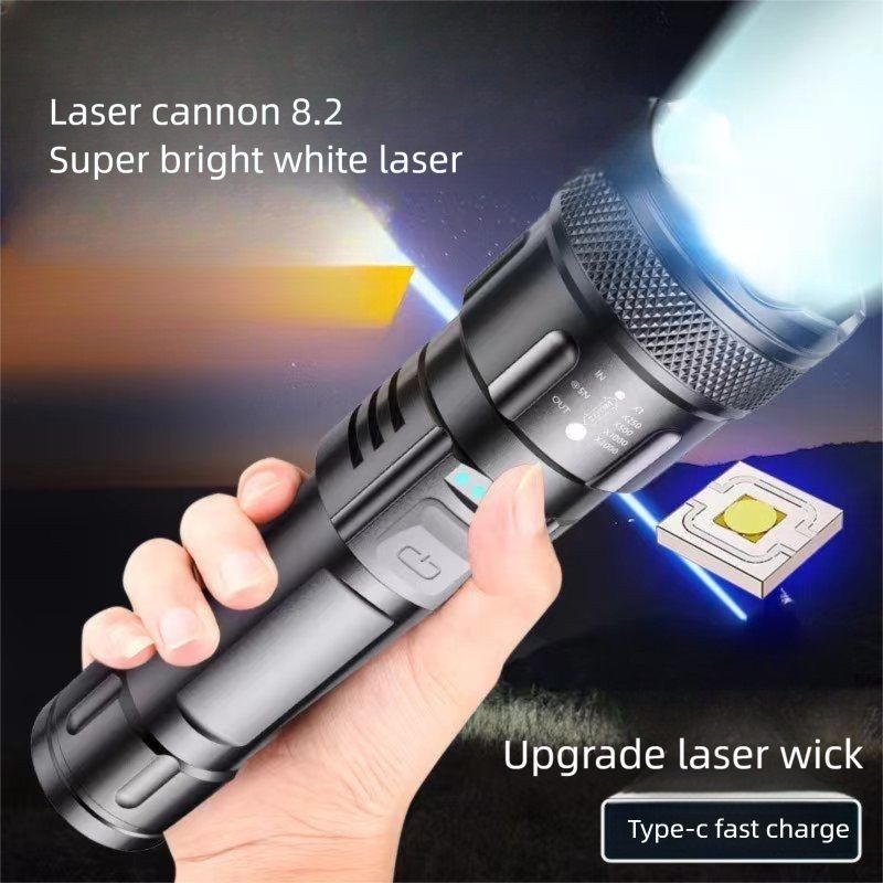 Super Bright Flashlight with Digital Power Display High Lumen Rechargeable LED Flashlight, Waterproof,USB Output Power Bank,Tactical Flashlight for Camping, Hiking, Emergencies,Outdoor, Hunting
