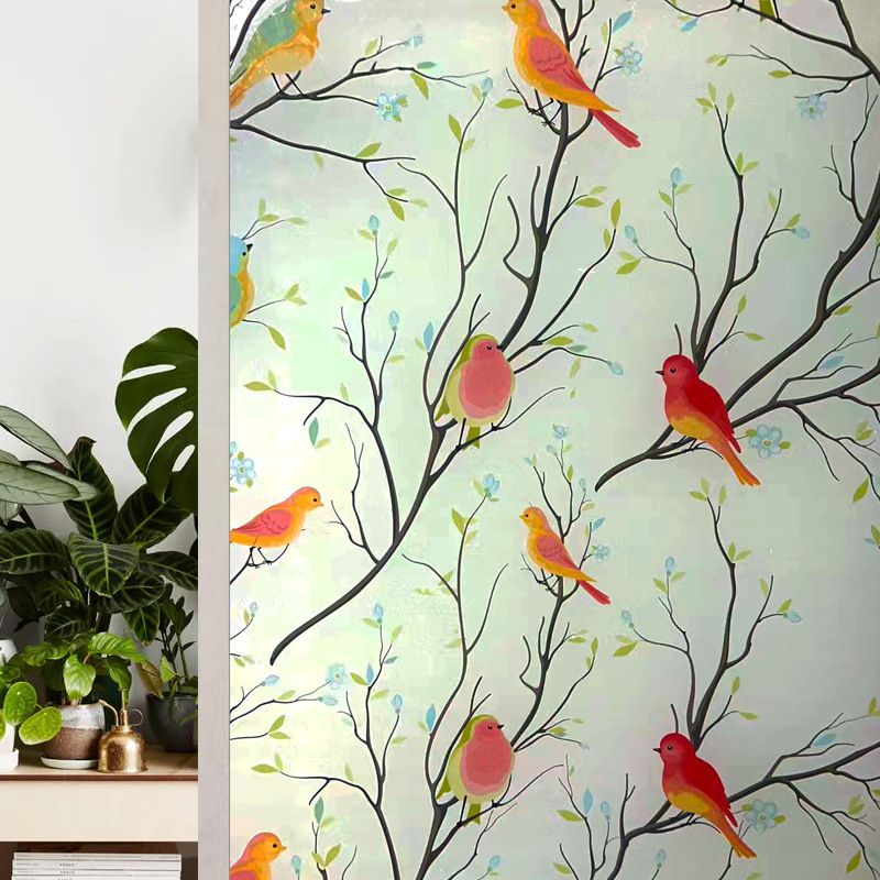 Window Privacy Film, 3D Frosted Stained Glass Film, Vinyl Decorative Window Decals, Static Clings Window Film No-Glue Removable Decals UV Protection Sun Blocking Non Adhesive Window Stickers for Home