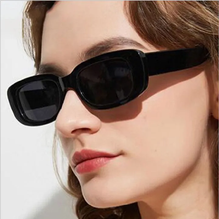 Women's Polarized Rectangle Sunglasses for Women Men Trendy Y2k Retro Driving Glasses 90's Vintage Fashion UV400 Protection Cool Narrow Square Frame