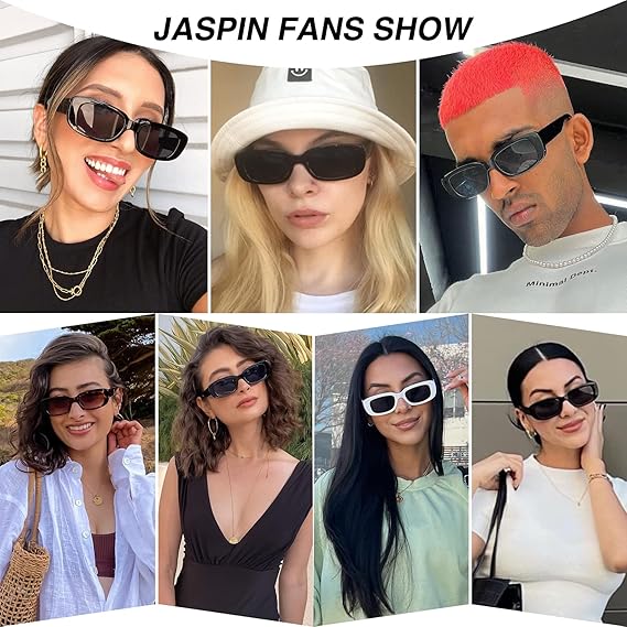 Women's Polarized Rectangle Sunglasses for Women Men Trendy Y2k Retro Driving Glasses 90's Vintage Fashion UV400 Protection Cool Narrow Square Frame