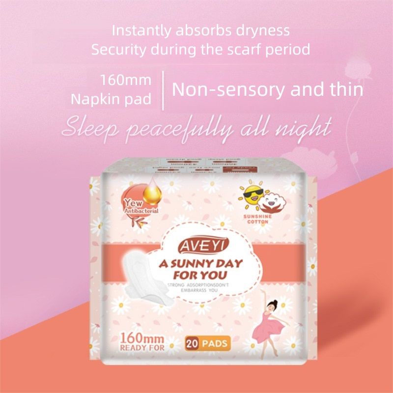 Organic Cotton Cover Pads - Regular Absorbency, Unscented, Ultra Thin Regular Absorbency Pads with Wings for Women Unscented Overnight Pads