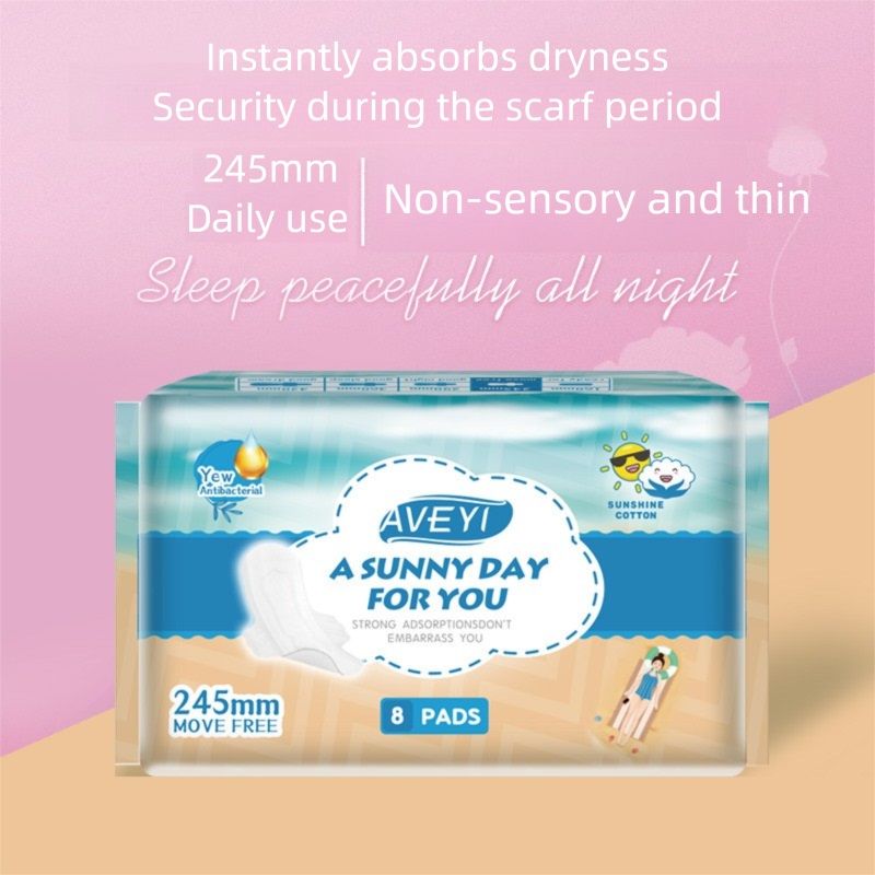 Organic Cotton Cover Pads - Regular Absorbency, Unscented, Ultra Thin Regular Absorbency Pads with Wings for Women Unscented Overnight Pads