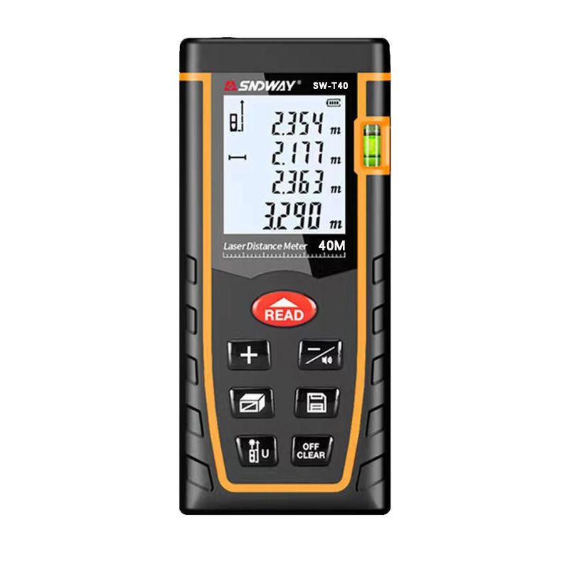 Digital Laser Distance Measure, Upgraded High-Accuracy Laser Measuring Tool, Electronic Tape Measure 2" Backlit LCD Display, Area/Volume/Indirect Measurement, in/Ft/Ft+in/M