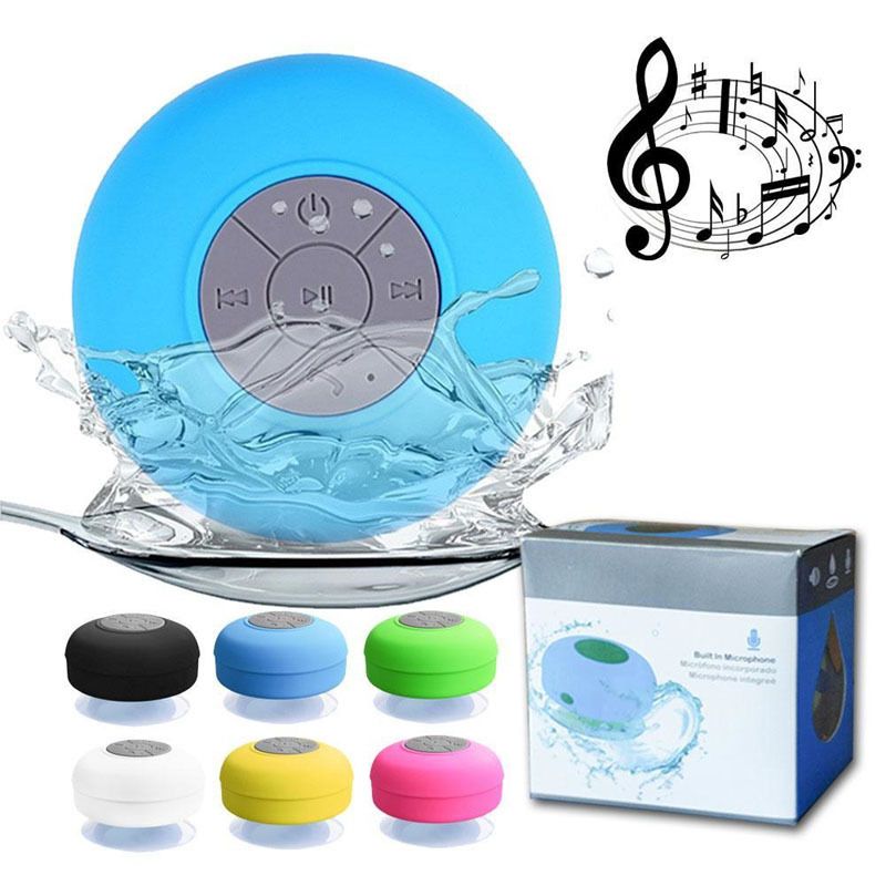 Waterproof Bluetooth Shower Speaker with LED, IPX4 Portable Wireless Hands-Free Mini Speaker, Portable Small Speakers, Floating, Suction Cup for Home, Beach, Pool, Kayak, Hiking, Boat Accessories