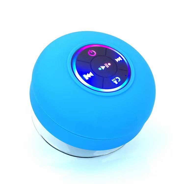 Waterproof Bluetooth Shower Speaker with LED, IPX4 Portable Wireless Hands-Free Mini Speaker, Portable Small Speakers, Floating, Suction Cup for Home, Beach, Pool, Kayak, Hiking, Boat Accessories