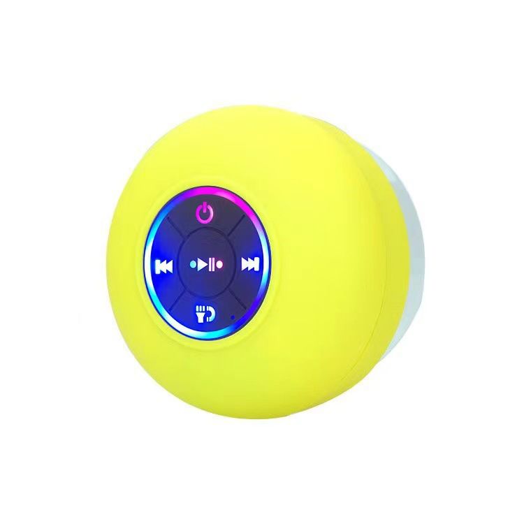 Waterproof Bluetooth Shower Speaker with LED, IPX4 Portable Wireless Hands-Free Mini Speaker, Portable Small Speakers, Floating, Suction Cup for Home, Beach, Pool, Kayak, Hiking, Boat Accessories