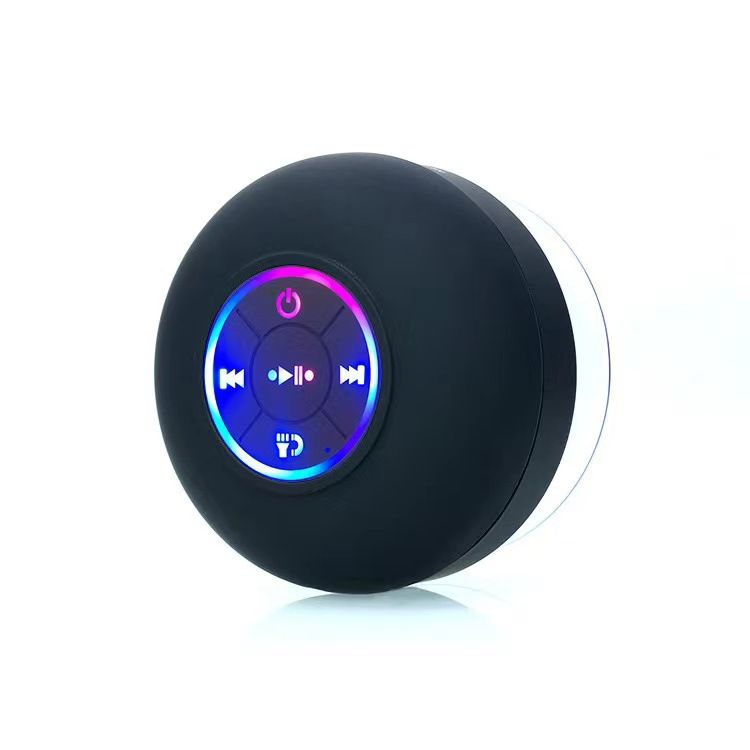 Waterproof Bluetooth Shower Speaker with LED, IPX4 Portable Wireless Hands-Free Mini Speaker, Portable Small Speakers, Floating, Suction Cup for Home, Beach, Pool, Kayak, Hiking, Boat Accessories