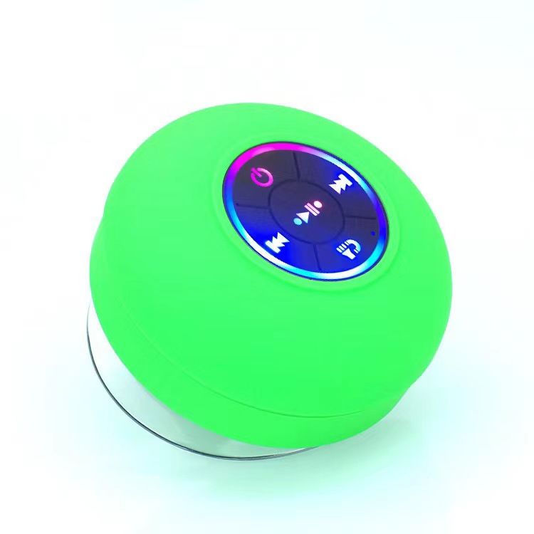 Waterproof Bluetooth Shower Speaker with LED, IPX4 Portable Wireless Hands-Free Mini Speaker, Portable Small Speakers, Floating, Suction Cup for Home, Beach, Pool, Kayak, Hiking, Boat Accessories
