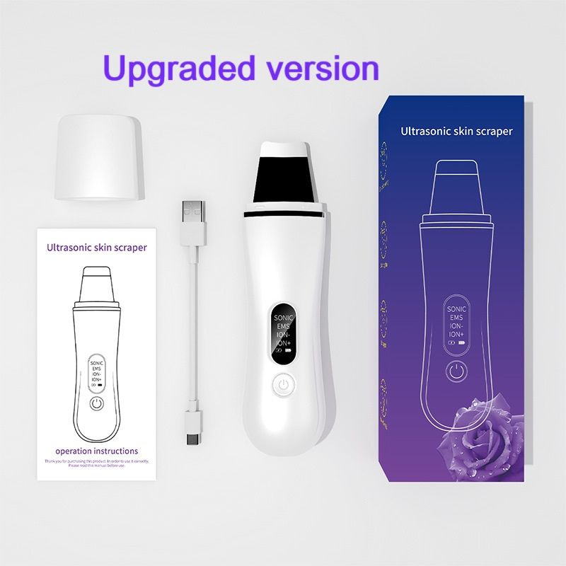 Skin Scrubber Face Spatula Skin Spatula Pore Cleaner Blackhead Remover Tools for Facial Deep Cleansing Skin Scrubber Face Spatula Pore Extractor with USB Charger