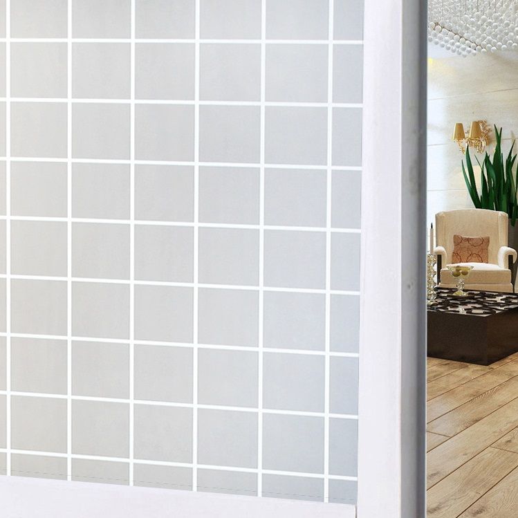 Window Privacy Film, Non-Adhesive Frosted Sun Heat Blocking Window Clings Easy to Apply & Removable Adhesive Reusable Door Stickers for Home Bathroom Office Decorative Stained Glass Window Film