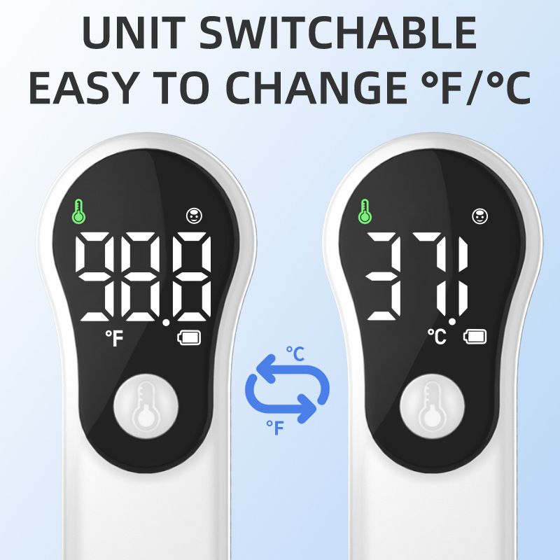 Forehead Thermometer for Adults, Kids, Baby, Non-Contact Digital Infrared Thermometer, Instant Read, Accurate & Fast Fever Detection, Portable Easy-to-use with Fever Alarm, for Home, Clinic, Office