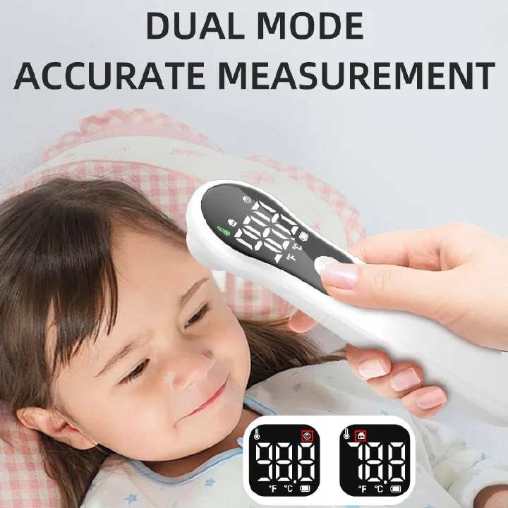 Forehead Thermometer for Adults, Kids, Baby, Non-Contact Digital Infrared Thermometer, Instant Read, Accurate & Fast Fever Detection, Portable Easy-to-use with Fever Alarm, for Home, Clinic, Office
