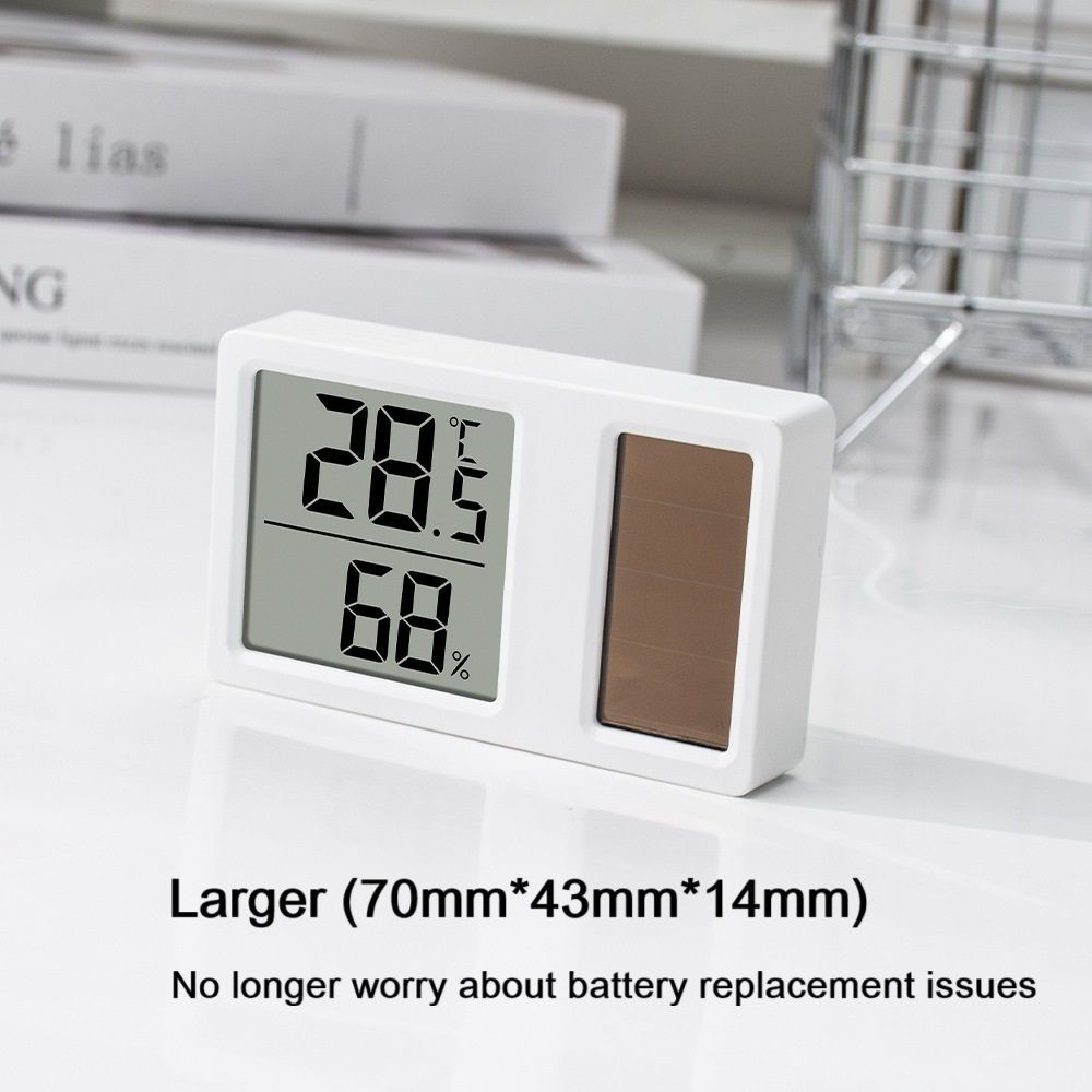 2 Pack Mini Digital Hygrometer Thermometer Gauge, Indoor Outdoor Temperature Humidity Meter Indoor Thermometer Hygrometer LCD Display for Greenhouse, Reptile, Humidors, Cellar, Office, Baby room