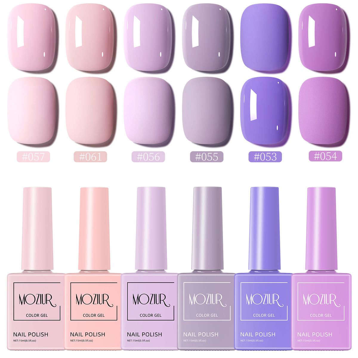 Salon-Quality Gel Nail Polish, Pink Light Soft to Dark Polish All Seasons Nail Art Gel Valentine's Day Gift Manicure and Pedicure Salon DIY Home Gift for Women Girlfriend