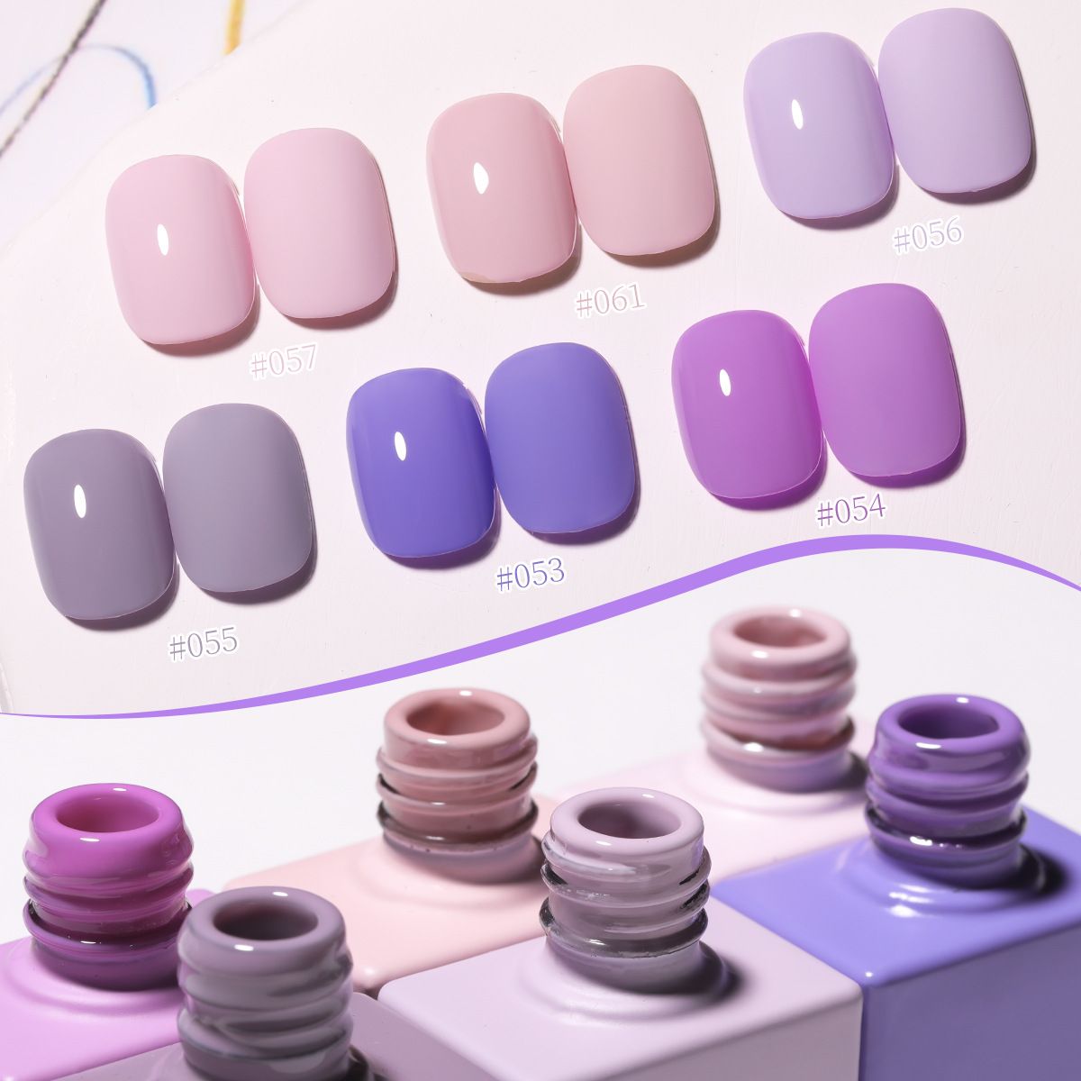 Salon-Quality Gel Nail Polish, Pink Light Soft to Dark Polish All Seasons Nail Art Gel Valentine's Day Gift Manicure and Pedicure Salon DIY Home Gift for Women Girlfriend