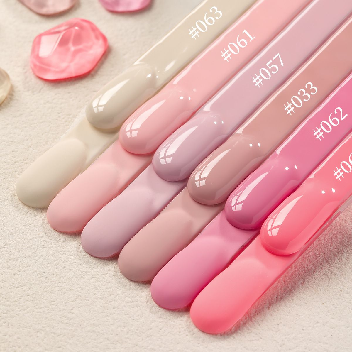 Nail Polish Set 6 Colors, Hot Pink Tones Neon Pink White Gel Polish Magenta Light Soft to Dark Quick Dry Natural Shine All Seasons Halloween LED Nail Art for Nail Lovers Gift Salon DIY Starter Kit