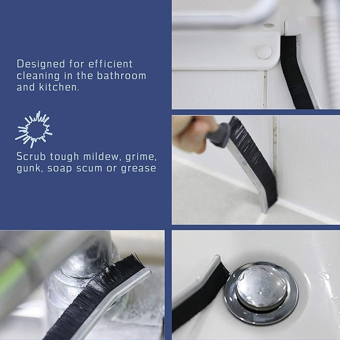 Crevice Cleaning Brush Hard Bristle Gap Grout Brush Multifunctional for Bathroom Household Kitchen Tiles Window Faucets, Toilet,Window, Vehicle, Showers, Bathtubs, Hard-bristled Cleaning Tool