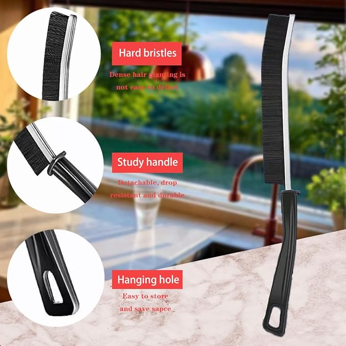 Crevice Cleaning Brush Hard Bristle Gap Grout Brush Multifunctional for Bathroom Household Kitchen Tiles Window Faucets, Toilet,Window, Vehicle, Showers, Bathtubs, Hard-bristled Cleaning Tool