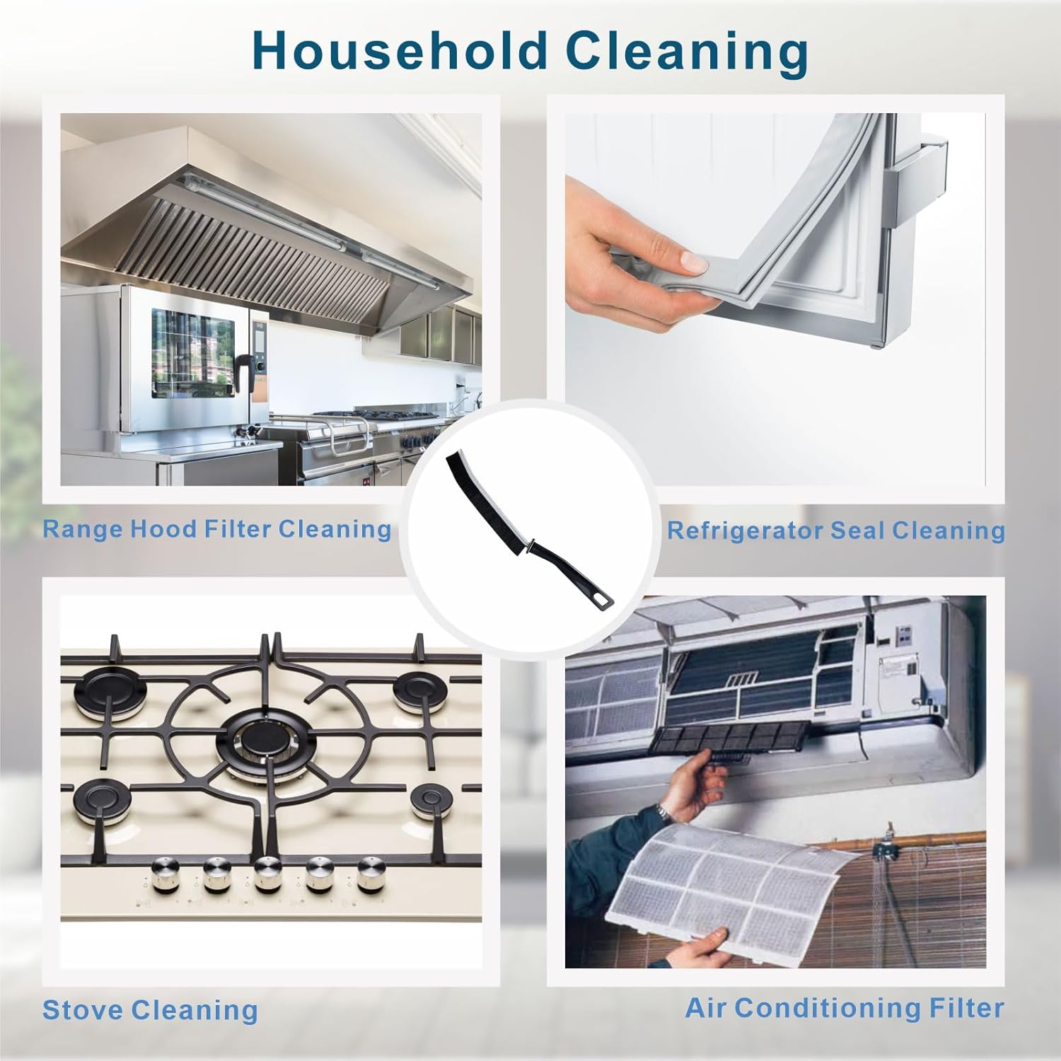 Crevice Cleaning Brush Hard Bristle Gap Grout Brush Multifunctional for Bathroom Household Kitchen Tiles Window Faucets, Toilet,Window, Vehicle, Showers, Bathtubs, Hard-bristled Cleaning Tool