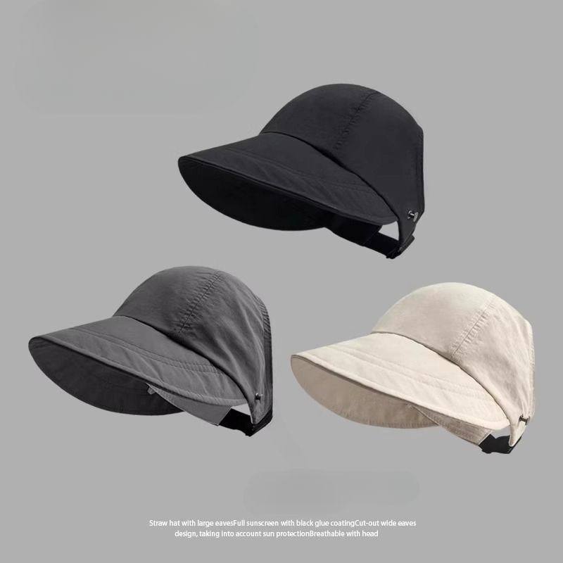 Women's Sun Visor Hat, Wide Brim UV Protection, Packable Ponytail Beach Hat, Summer Sports Golf Cap Hiking Fishing Hats