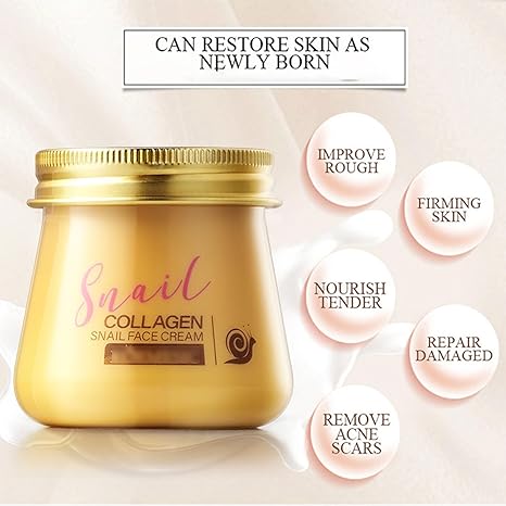Snail Collagen Face Cream Snail Hydrating Anti-Wrinkle and Rejuvenating Cream, Hydrating Nourishing Cream for Fine Lines Wrinkles & Intense Hydration, Skin Renewal best gift for Women