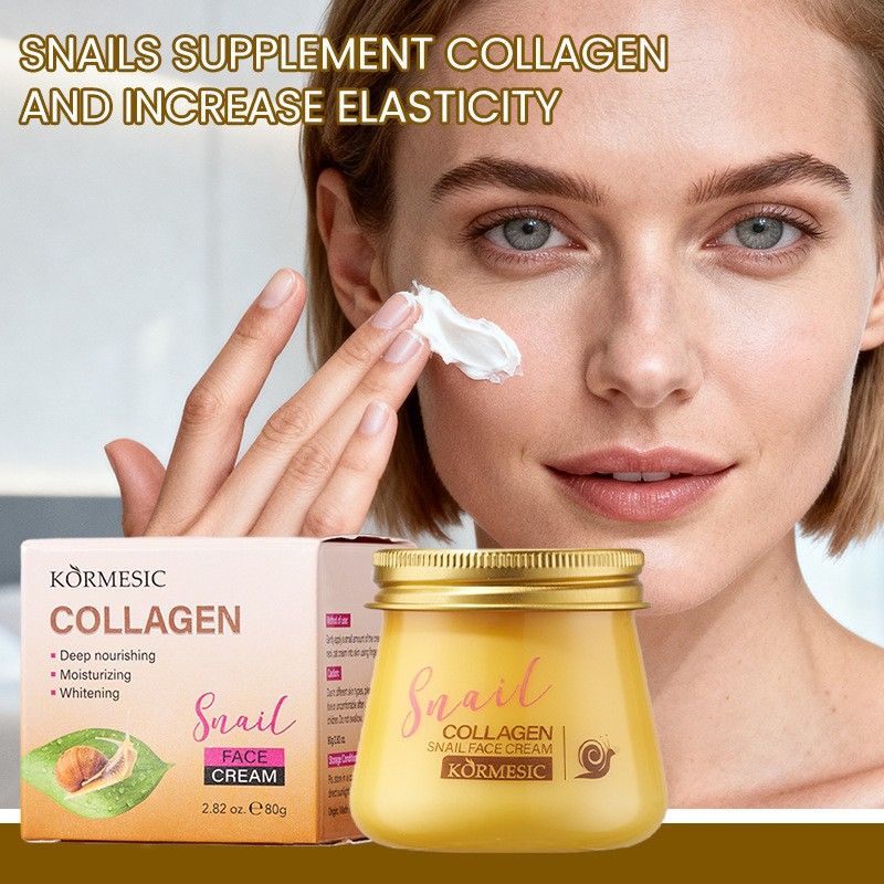 Snail Collagen Face Cream Snail Hydrating Anti-Wrinkle and Rejuvenating Cream, Hydrating Nourishing Cream for Fine Lines Wrinkles & Intense Hydration, Skin Renewal best gift for Women