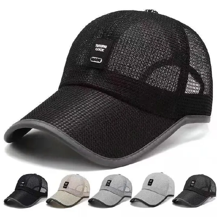 Summer Mesh Baseball Cap for Men Women Trucker Mesh Hat Baseball Hats Outdoor Sports Running hat Adjustable Breathable UV Protection Caps Casual Quick Dry Cool Trucker Hats
