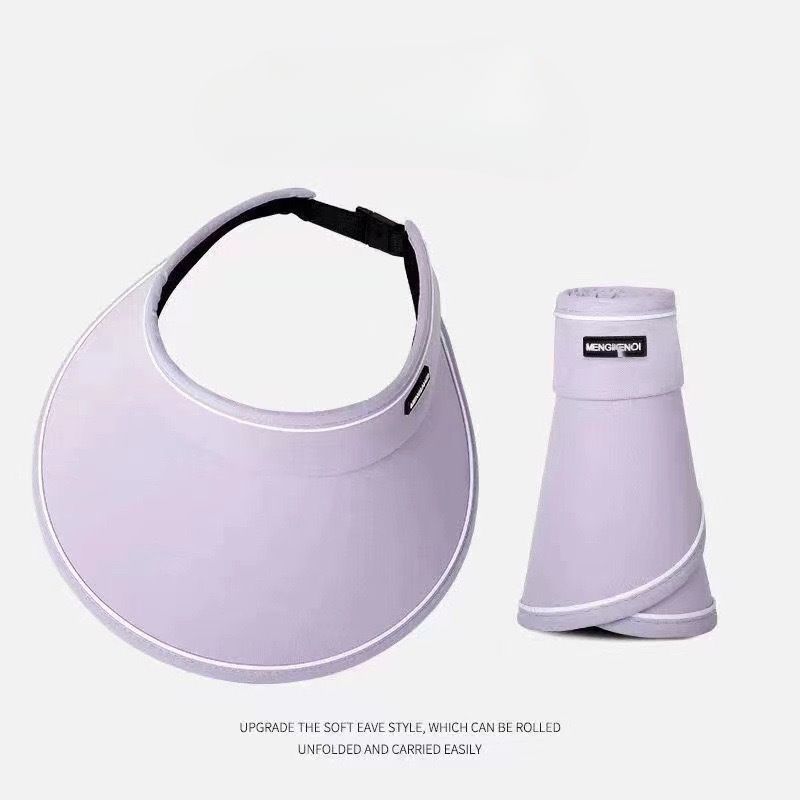 Sun Visor Hats Women foldable  Large Brim Summer UV Protection Beach Cap Sport Sun Hats Adjustable Empty Top Face Covering for Beach Hiking Outdoor Sun Protection