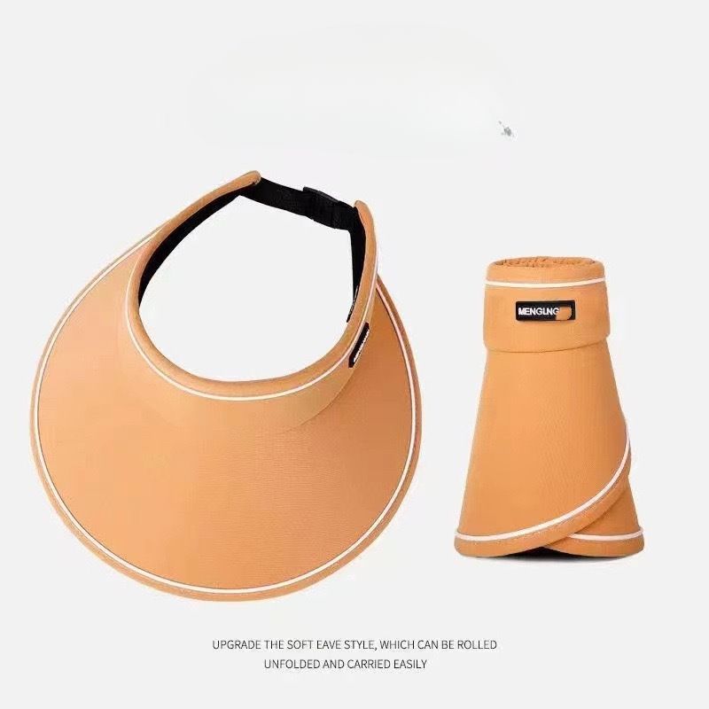 Sun Visor Hats Women foldable  Large Brim Summer UV Protection Beach Cap Sport Sun Hats Adjustable Empty Top Face Covering for Beach Hiking Outdoor Sun Protection