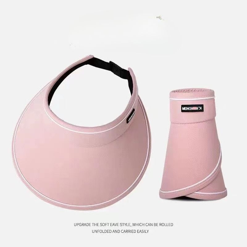 Sun Visor Hats Women foldable  Large Brim Summer UV Protection Beach Cap Sport Sun Hats Adjustable Empty Top Face Covering for Beach Hiking Outdoor Sun Protection