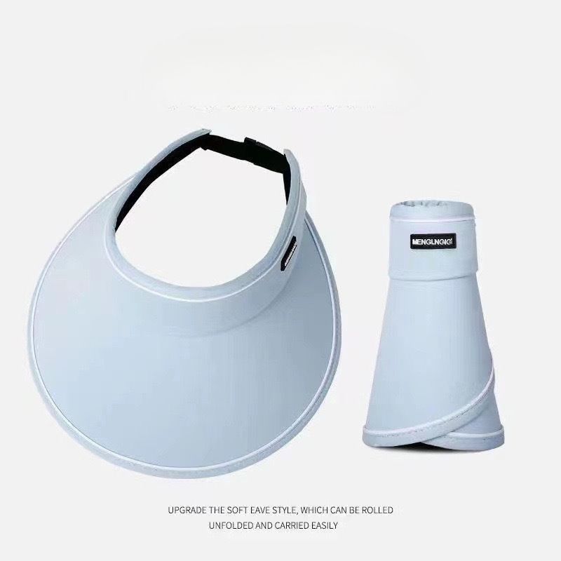 Sun Visor Hats Women foldable  Large Brim Summer UV Protection Beach Cap Sport Sun Hats Adjustable Empty Top Face Covering for Beach Hiking Outdoor Sun Protection