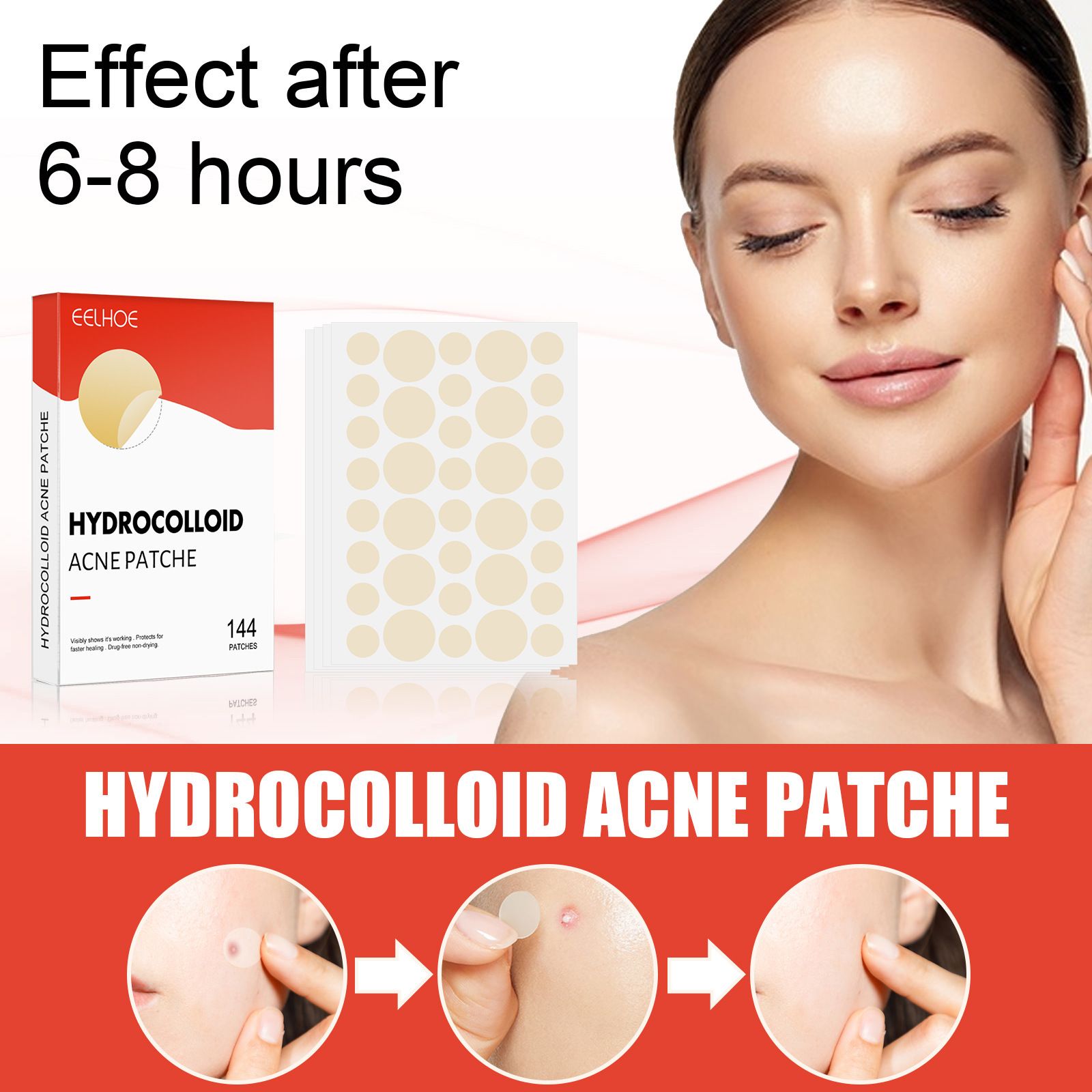 Pimple Patch for Shrinking Zits and Whiteheads in 1 use; Nighttime Spot Stickers for Face and Skin Treatment for Breakouts, Absorbs Zits & Blemish Acne Patches, Hydrocolloid Patches