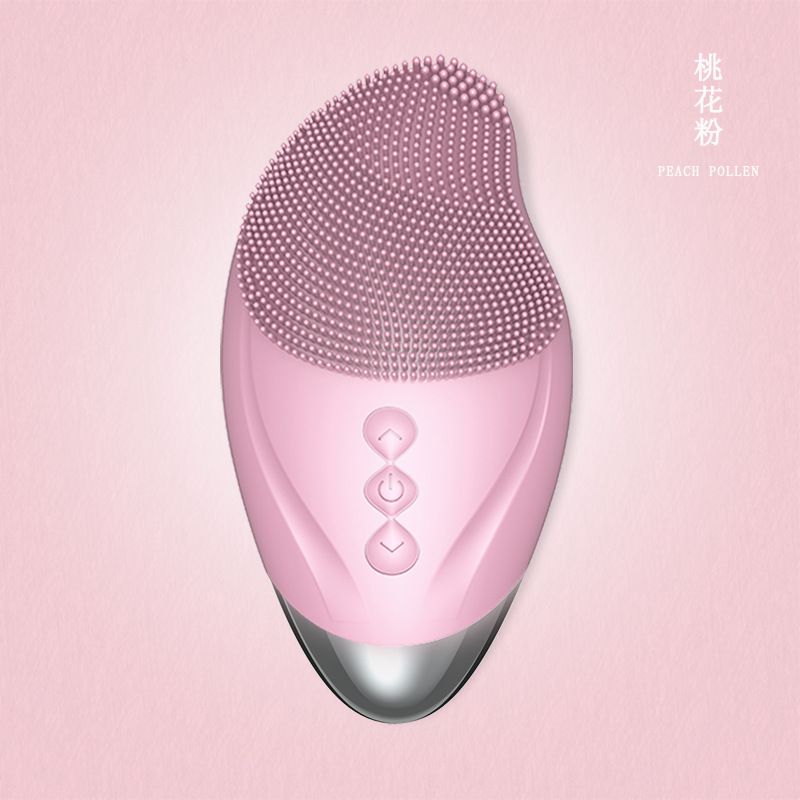 Facial Cleansing Brush Made with Ultra Hygienic Soft Silicone, Waterproof Sonic Vibrating Face Brush for Deep Cleansing, Gentle Massaging Manual Facial Cleansing Scrubber Handheld Wash Pad