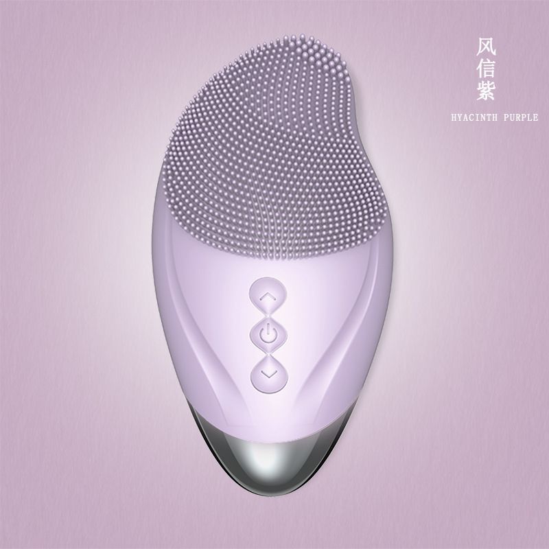 Facial Cleansing Brush Made with Ultra Hygienic Soft Silicone, Waterproof Sonic Vibrating Face Brush for Deep Cleansing, Gentle Massaging Manual Facial Cleansing Scrubber Handheld Wash Pad