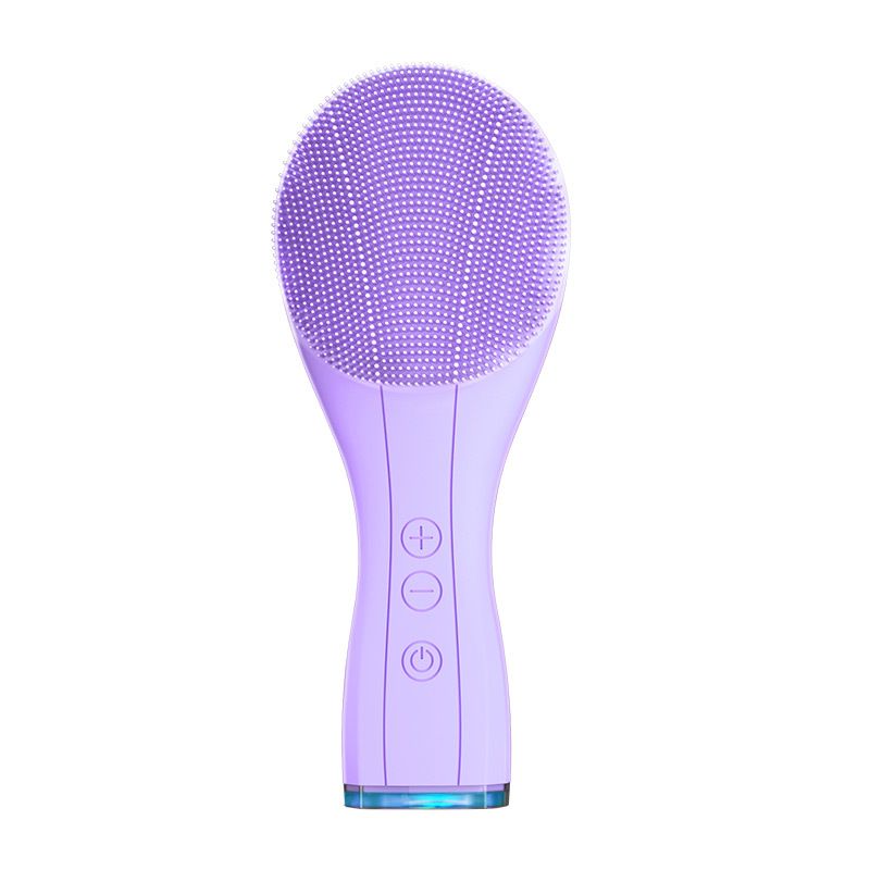 Facial Cleansing Brush Made with Ultra Hygienic Soft Silicone, Waterproof Sonic Vibrating Face Brush for Deep Cleansing, Gentle Massaging Manual Facial Cleansing Scrubber Handheld Wash Pad